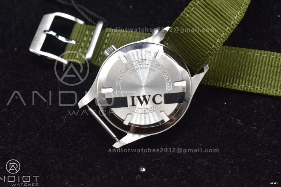 Strap Best IW327007 Green Nylon A35111 XVIII Dial Mark Edition 1:1 TO “TRIBUTE M+F XI” Black on MARK 0506
